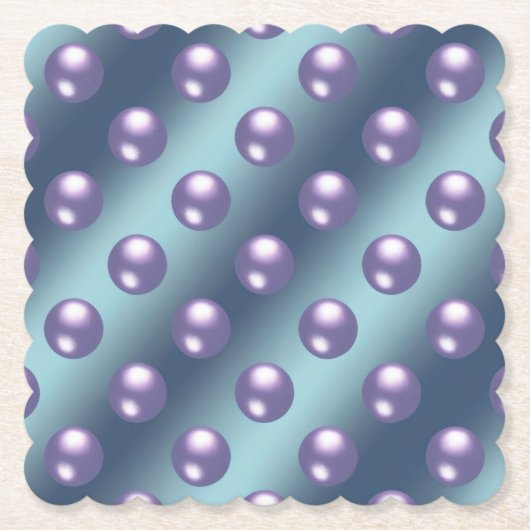 ブルーパープルパールコースターセット ペーパーコースター (正面)