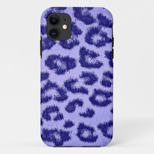 ブルーパープルヒョウ印刷スキンファー Case-Mate iPhoneケース (裏面)
