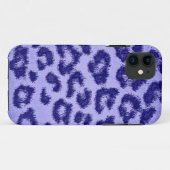 ブルーパープルヒョウ印刷スキンファー Case-Mate iPhoneケース (裏面(横))