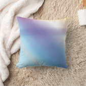 ブルーパープルピンクとイエローの抽象芸術アート枕 クッション (ブランケット)
