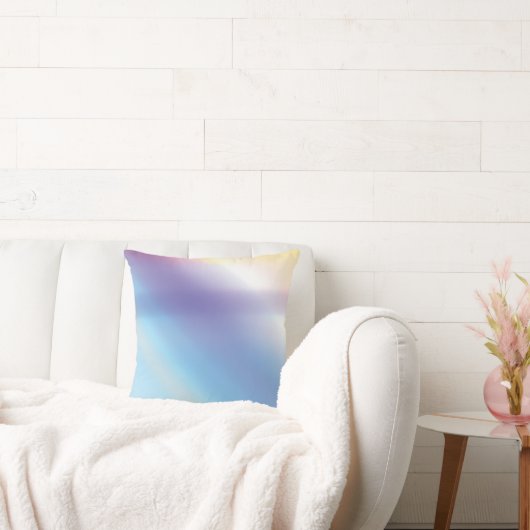 ブルーパープルピンクとイエローの抽象芸術アート枕 クッション (ソファ)