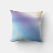 ブルーパープルピンクとイエローの抽象芸術アート枕 クッション (正面)