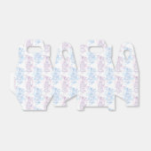 ブルーパープルピンクのカバノキ結婚式の引き出物箱 フェイバーボックス (折り畳みなし)