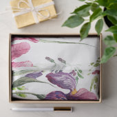 ブルーパープルピンクアイリス花水彩園 薄葉紙 (ギフト)