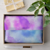 ブルーパープルピンククラウド抽象デザイン 薄葉紙 (ギフト)