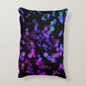 ブルーパープルピンクグリーン抽象芸術バブルパターン アクセントクッション (裏面(縦))