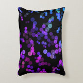ブルーパープルピンクグリーン抽象芸術バブルパターン アクセントクッション (正面(垂直))