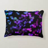 ブルーパープルピンクグリーン抽象芸術バブルパターン アクセントクッション (裏面)