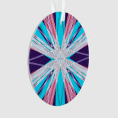 ブルーパープルピンクホワイトウィンタースノーフレークフェスティバル オーナメント (正面)