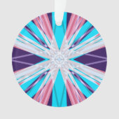 ブルーパープルピンクホワイトウィンタースノーフレークフェスティバル オーナメント (正面)