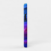 ブルーパープルピンクメタルルック名ホワイト文字 Case-Mate iPhoneケース (裏面/右)