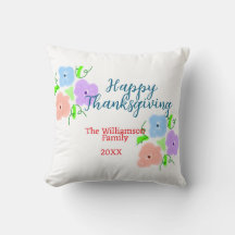 ブルーパープルピンク幸せ感謝祭アドファミリーn