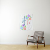 ブルーパープルピンク幸せ感謝祭アドファミリーn タペストリー (インサイチュ)