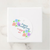 ブルーパープルピンク幸せ感謝祭アドファミリーn フェイバータグ (インサイチュ)