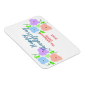 ブルーパープルピンク幸せ感謝祭アドファミリーn マグネット (右側)