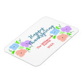 ブルーパープルピンク幸せ感謝祭アドファミリーn マグネット (左側)