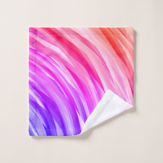 ブルーパープルピンク赤オレンジイエロー ウォッシュタオル (ウォッシュタオル)