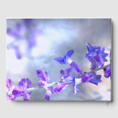 ブルーパープルフラワーズバースデーパーティーゲストブック ゲストブック (裏面)