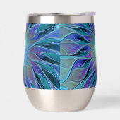 ブルーパープルフラワードリーム抽象芸術フラクタルアート (左面)