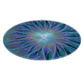 ブルーパープルフラワードリーム抽象芸術フラクタルアート カッティングボード (角)