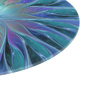 ブルーパープルフラワードリーム抽象芸術フラクタルアート カッティングボード (角)