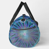 ブルーパープルフラワードリーム抽象芸術フラクタルアート ダッフルバッグ (右)