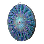 ブルーパープルフラワードリーム抽象芸術フラクタルアート ダーツボード (正面右)