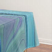 ブルーパープルフラワードリーム抽象芸術フラクタルアート テーブルクロス (インサイチュ)