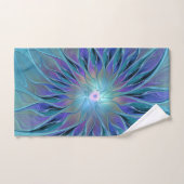 ブルーパープルフラワードリーム抽象芸術フラクタルアート バスタオルセット (ハンドタオル)