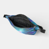 ブルーパープルフラワードリーム抽象芸術フラクタルアート ファニーパック (見開き)