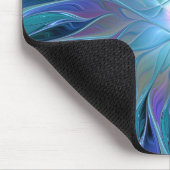 ブルーパープルフラワードリーム抽象芸術フラクタルアート マウスパッド (コーナー)