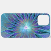 ブルーパープルフラワードリーム抽象芸術フラクタルアート Case-Mate iPhoneケース (裏面 (横))