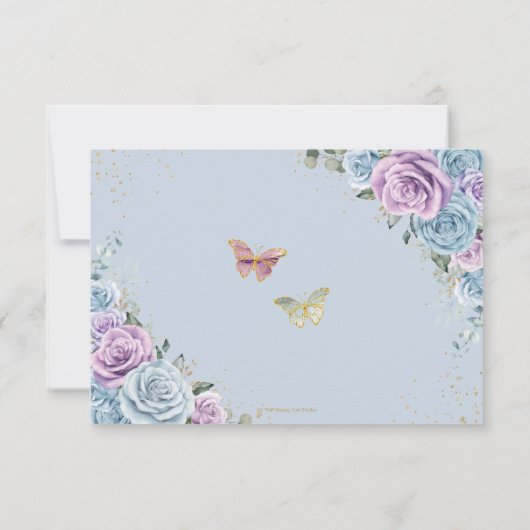 ブルーパープルフローラツインズキンセアニェラカレンダー セーブザデート (裏面)