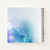 ブルーパープルフローラ結婚ズゲストブック ノートブック (裏面)