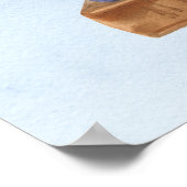 ブルーパープルブックス&フラワーウォールアート ポスター (角)