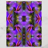 ブルーパープルブラシスワーズ抽象芸術スクラップブック紙 (裏面)