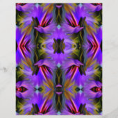 ブルーパープルブラシスワーズ抽象芸術スクラップブック紙 (正面)