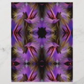 ブルーパープルブラシスワーズ抽象芸術スクラップブック紙 (裏面)