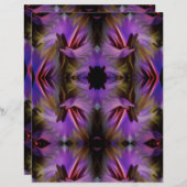 ブルーパープルブラシスワーズ抽象芸術スクラップブック紙 (正面/裏面)