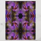 ブルーパープルブラシスワーズ抽象芸術スクラップブック紙 (正面)