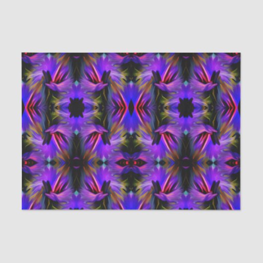 ブルーパープルブラシ旋回抽象芸術切り離し 薄葉紙 (正面)