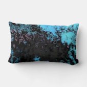 ブルーパープルブラック抽象芸術 ランバークッション (裏面)