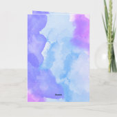 ブルーパープルプードルバレンタインデーギフトドッグ カード (裏面)