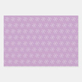 ブルーパープルホリデースノーフレークの木 ラッピングペーパーシート (正面3)