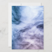 ブルーパープルホワイト抽象芸術天国の雲招待状 招待状 (裏面)