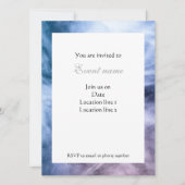 ブルーパープルホワイト抽象芸術天国の雲招待状 招待状 (正面)