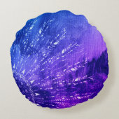 ブルーパープルマンダラクラウドボホボヘミアンスローPil ラウンドクッション (裏面)