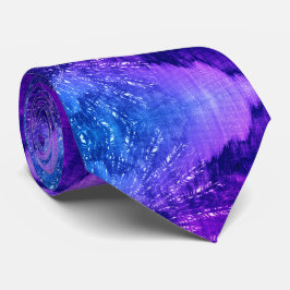 ブルーパープルマンダラクラウドボホボヘミアン ネクタイ