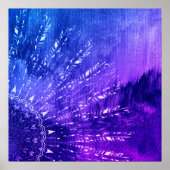 ブルーパープルマンダラクラウドボホボヘミアン ポスター (正面)