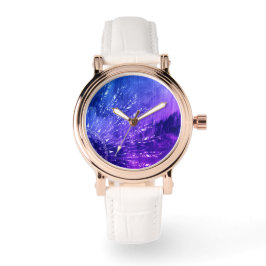 ブルーパープルマンダラクラウドボホボヘミアン 腕時計